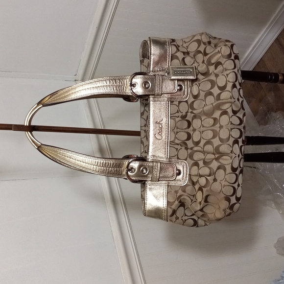 Coach Handbags - 28oz Coach signature  tan,brown satchel  NWOT